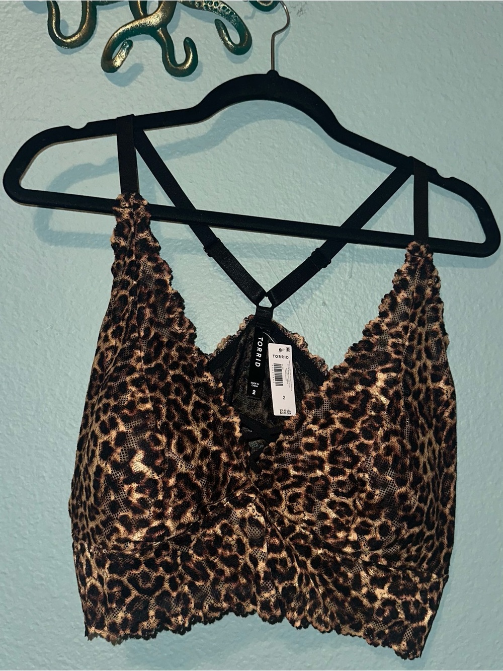 Torrid leopard print padded bralette
